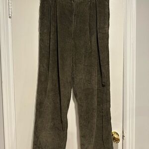 VTG 90s Joseph Abboud Men Sz:36L Brown Corduroy Pants Grunge Baggy Grandpacore